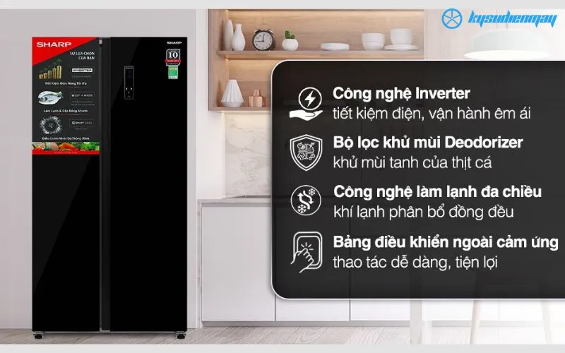 tủ lạnh sharp inverter tiết kiệm điện thông minh